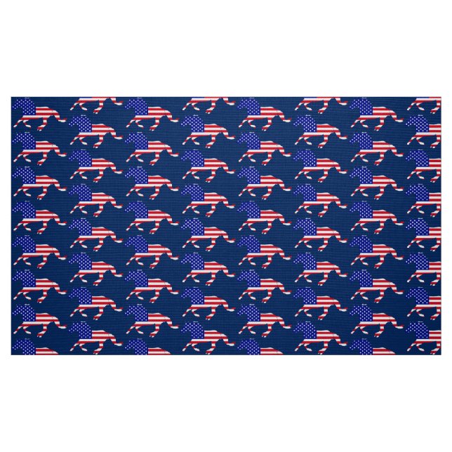 Tela Stars and Stripes Mustang (azul) ("Cuarto gordo" (fat quarter))