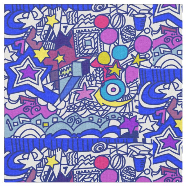 Tela stars blue (De cerca)