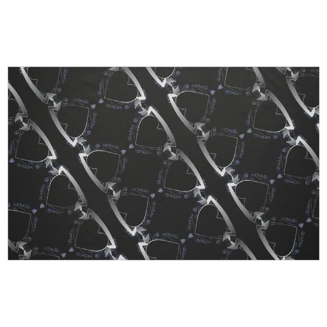 Tela Steampunk 3D Black Heart Series ("Cuarto gordo" (fat quarter))