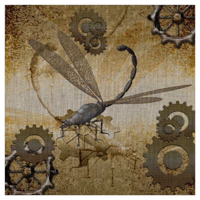 Tela Steampunk, libélulas impresionantes con los (Retal)
