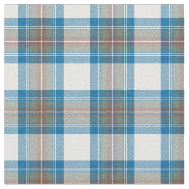 Tela Stewart Muted Blue Tartan (De cerca)