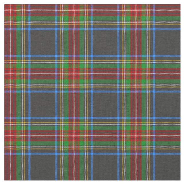 Tela Stewart Stuart Black Clan Tartan Plaid (De cerca)