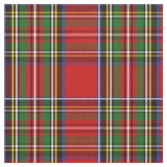 Tela Stewart Tartan Print (De cerca)