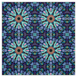 Tela Stonder Vintage Blue Fractal Kaleidoscope