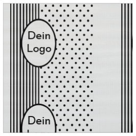 Tela Streifen Punkte Medaillon für eigenes Logo Initial