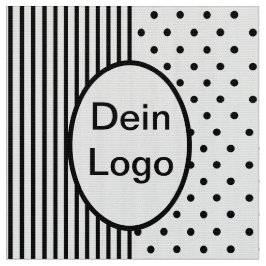 Tela Streifen Punkte Medaillon für eigenes Logo Initial