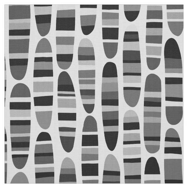 Tela Stripey Strokes 120123 - Blanco y Negro (Retal)