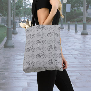 Tela Su bolso tote de patrón de bicicleta