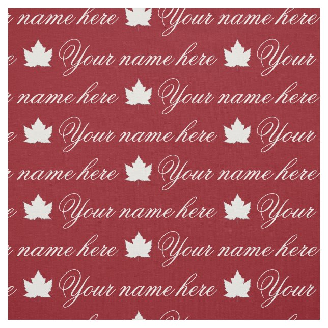 Tela Su nombre Fabric Personalizado Canada Name Fabric (Retal)