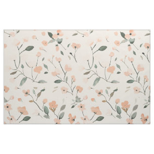 Tela Suave Flor Silvestre Rosa Claro Vintage Boho Años