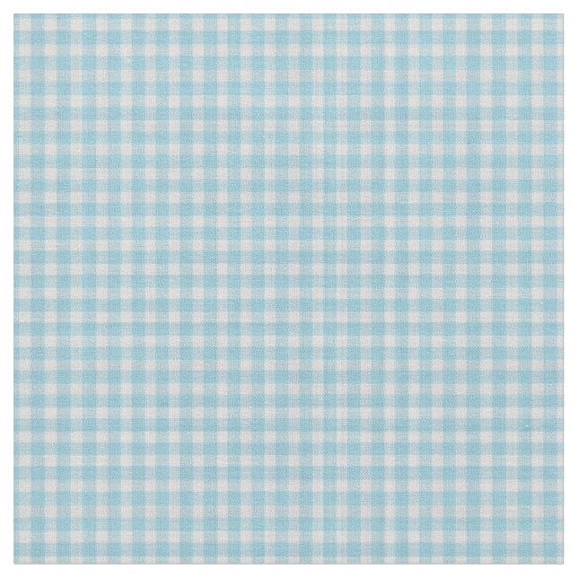 Tela Suave patrón de cuadros gingham azul cielo (De cerca)