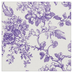 Tela Suave Toile Botánico Púrpura