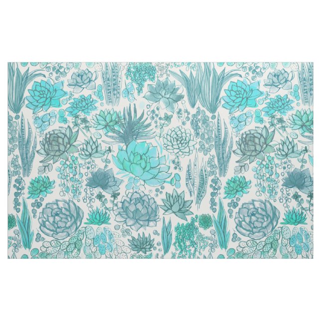 Tela Suculento jardín ("Cuarto gordo" (fat quarter))