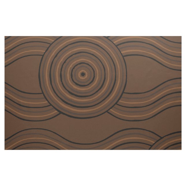 Tela Suelo de arte aborigen ("Cuarto gordo" (fat quarter))