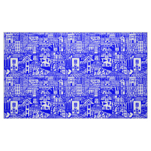 Tela Sueño urbano - Azul