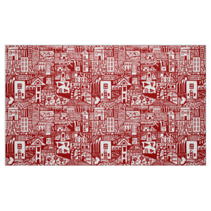 Tela Sueño Urbano - Rojo Ruby