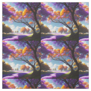 Tela **"Sueños de lavanda bajo cielos de jacaranda"**