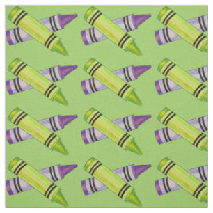 Tela Suministros de la escuela de arte Green Purple Cra