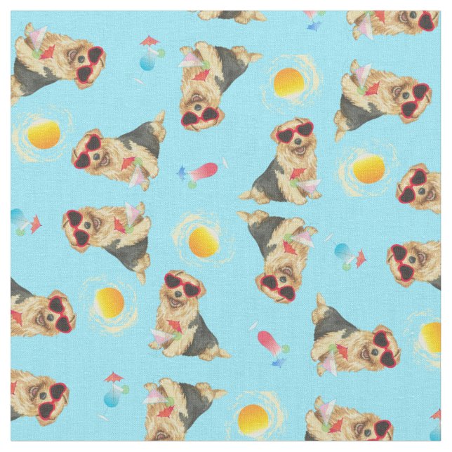 Tela Summer Norfolk Terrier (De cerca)