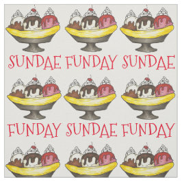 Tela SUNDAE (DOMINGO) FUNDAY Ice Cream Banana Split Foo