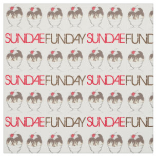 Tela SUNDAE (DOMINGO) FUNDAY Ice Cream Hot Fudge Foodie