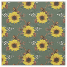 Sunflower y Acorns sobre el verde