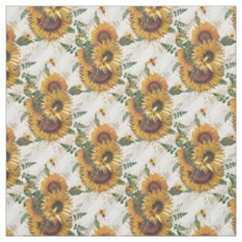 Tela Sunflowers Amarillo Bouquet Striks Watercolor