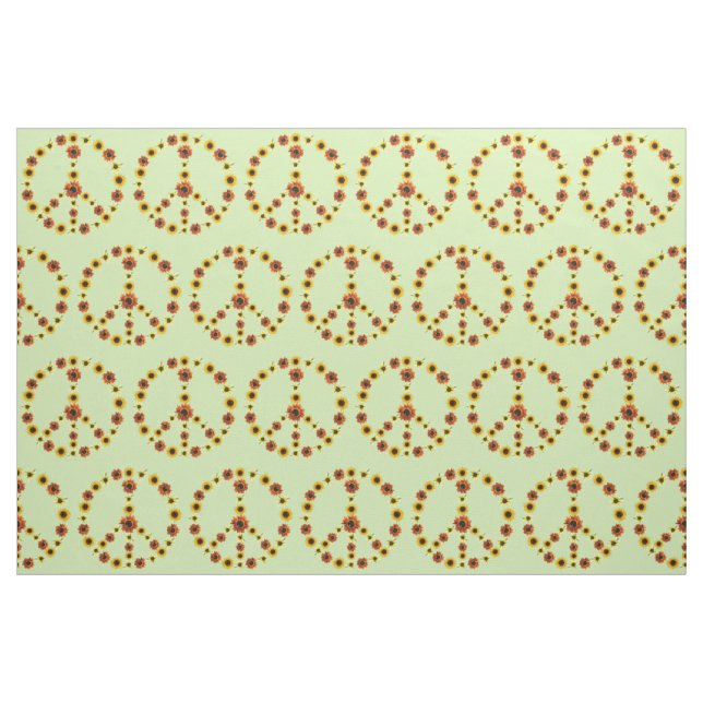 Tela Sunflowers Peace firma Fabric ("Cuarto gordo" (fat quarter))