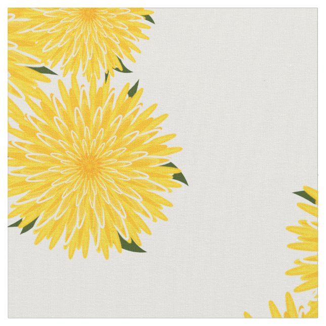 Tela Sunny Bunch de Dandelions (De cerca)