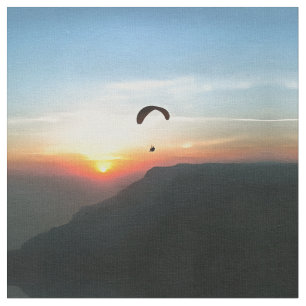 Tela Sunset Paraglide Wanderlust Extreme Sports Art