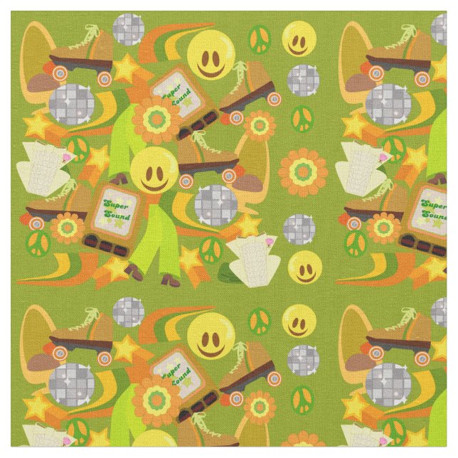 Tela Super Groovy Setentis Mega Pattern (De cerca)