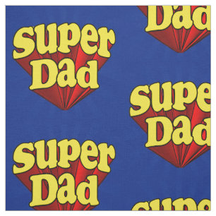 Tela Super héroe azul amarillo rojo del día de padre