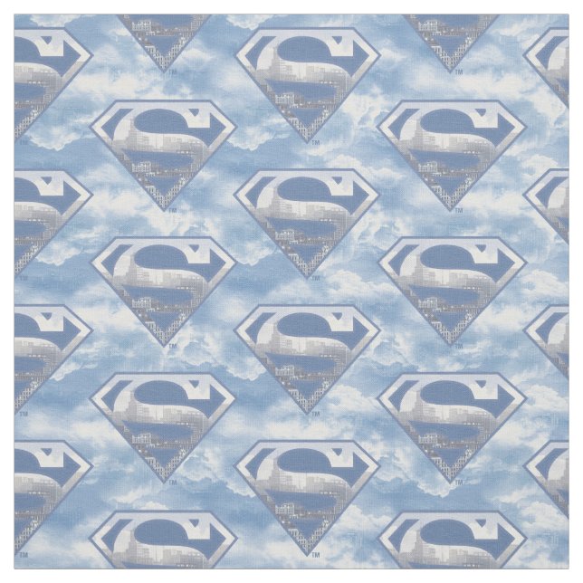 Tela Superman S-Shield | Logo de la Ciudad Azul claro (Retal)