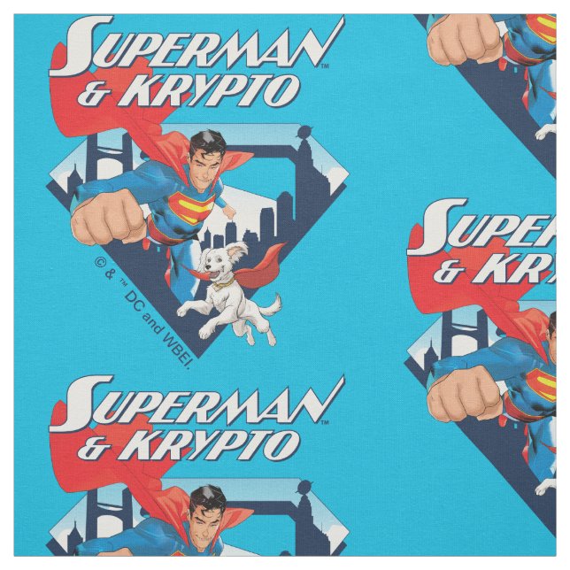 Tela Superman y Krypto Soar (Retal)