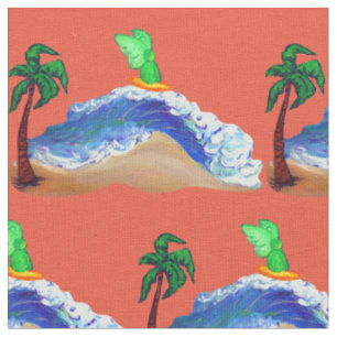 Tela Surfing Archangel Raphael Art Fabric Material