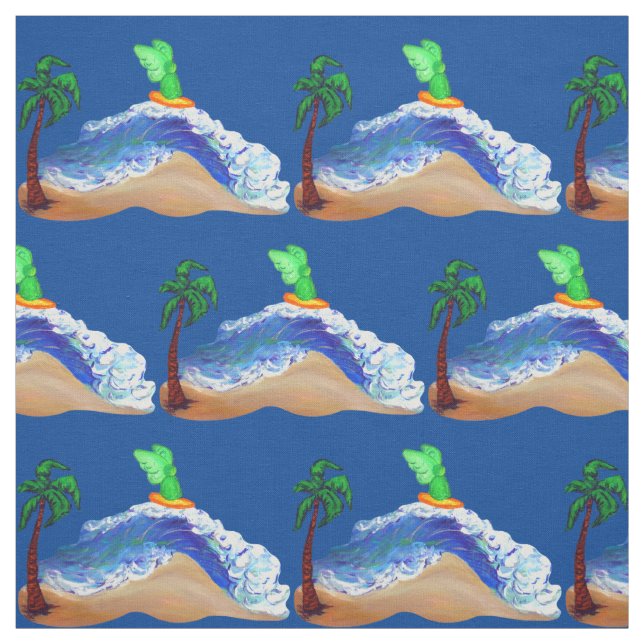 Tela Surfing Archangel Raphael Art Fabric Material (Retal)