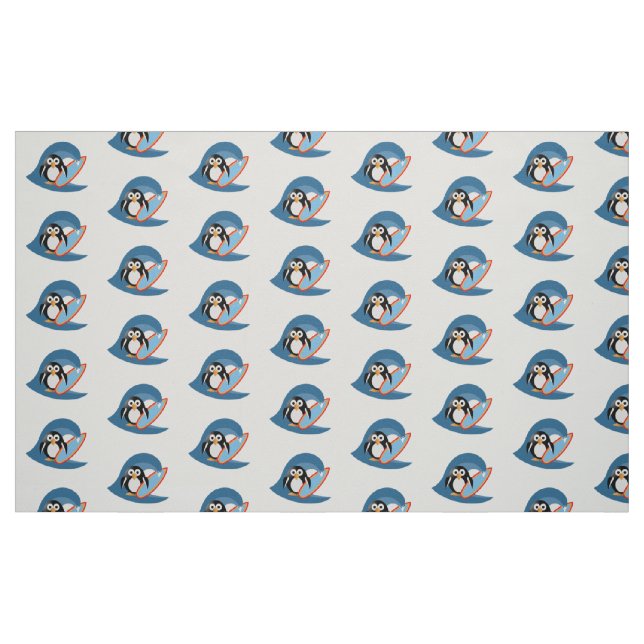 Tela Surfista de pingüino ("Cuarto gordo" (fat quarter))