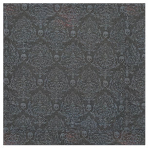 Tela Surreal horror Skulls, gris sobre negro 