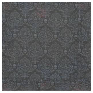 Tela Surreal horror Skulls, gris sobre negro 