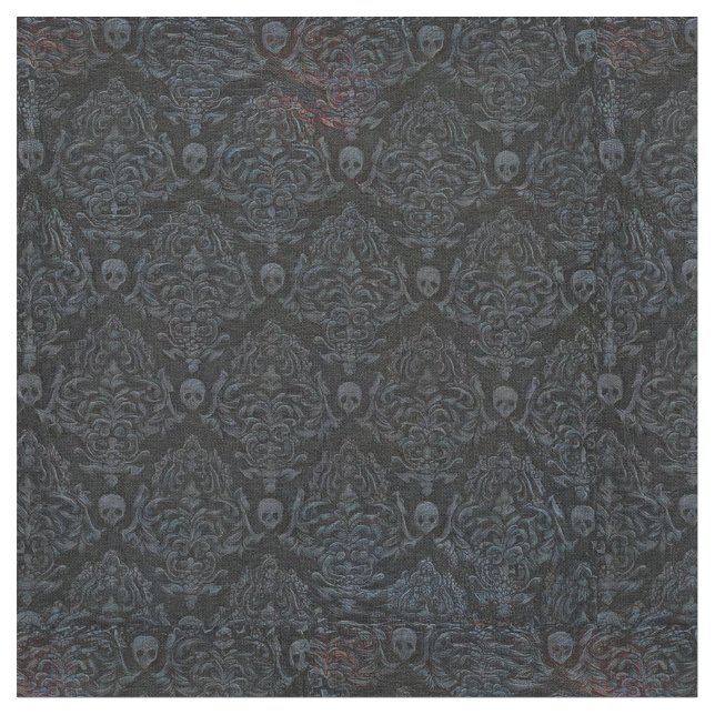 Tela Surreal horror Skulls, gris sobre negro  (De cerca)