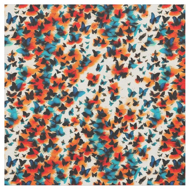 Tela Susurración de mariposas (De cerca)