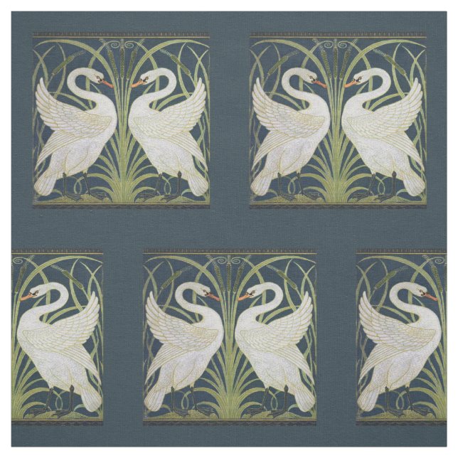 Tela Swan Art Nouveau Dos Cisnes (Retal)