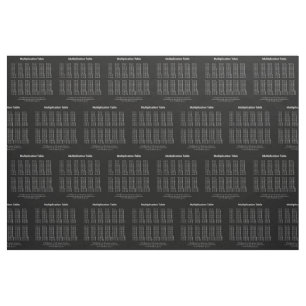 Tela Tabla de multiplicación Texto blanco sobre oscuro