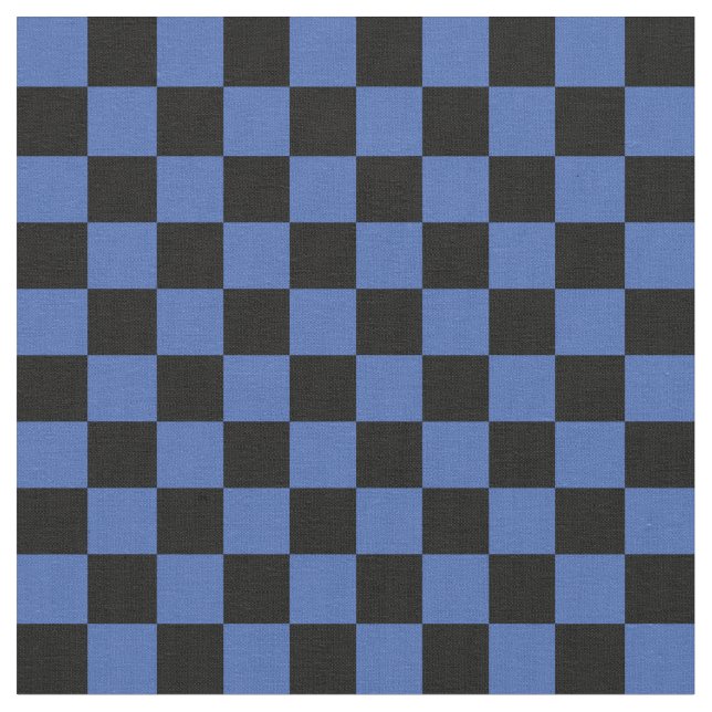 Tela Tablero de ajedrez azul y negro (De cerca)