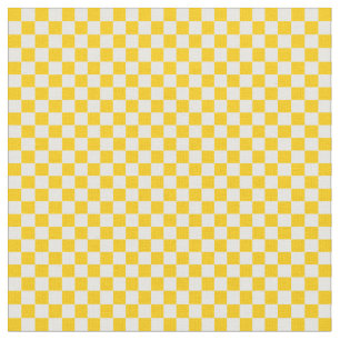 Tela Tablero de damas amarillo y blanco de la mandarina