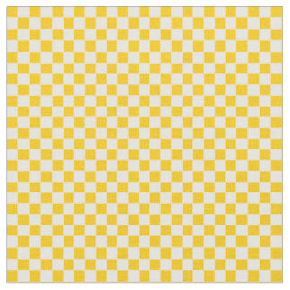 Tela Tablero de damas amarillo y blanco de la mandarina