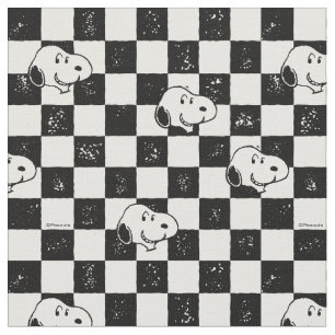 Tela Tablero de Snoopy negro y blanco
