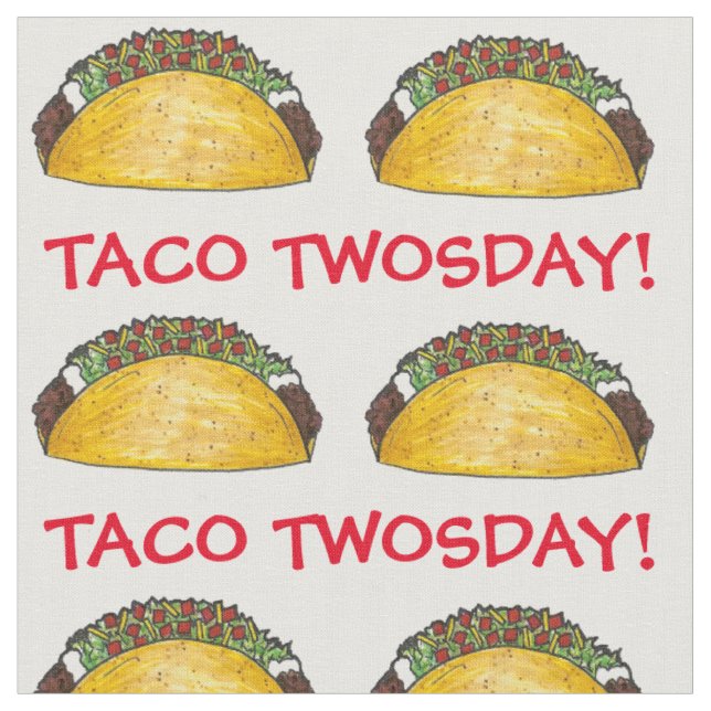 Tela Taco TWOSday Martes 2 cumpleaños Fiesta Fiesta (De cerca)