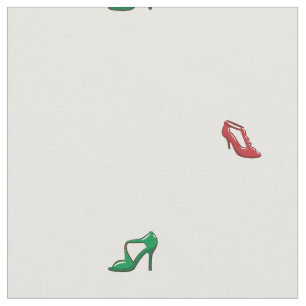 Tela tacones rojos y verdes