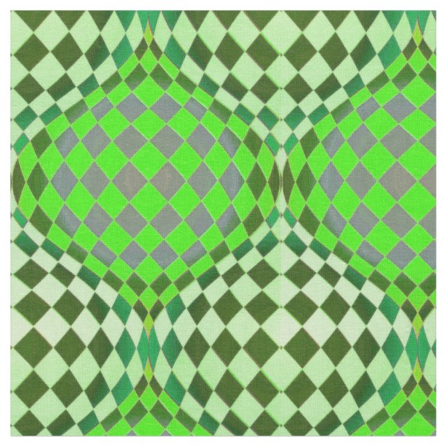 Tela Taffi Op Art Grass Green (De cerca)